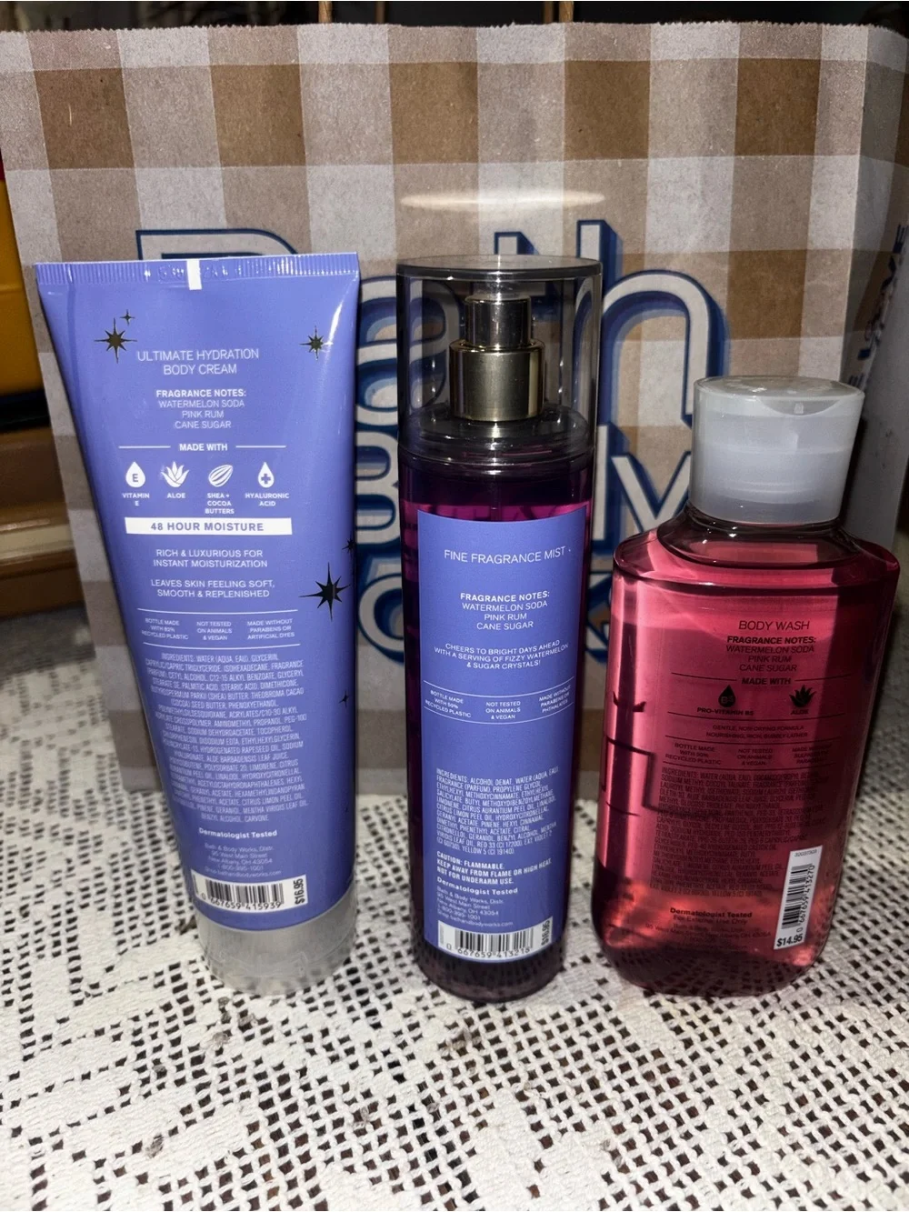 (2026) Bath & Body Works Watermelon Mojito Trio in Purple